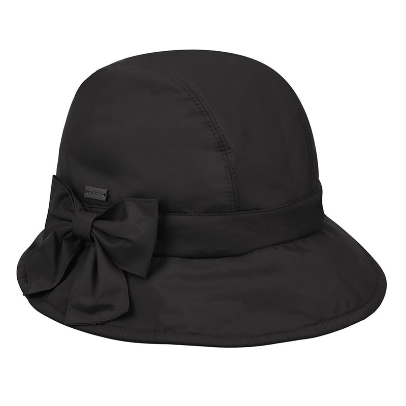 Betmar Hats Maggie Water Repellent Packable Cloche – Black 1-Size