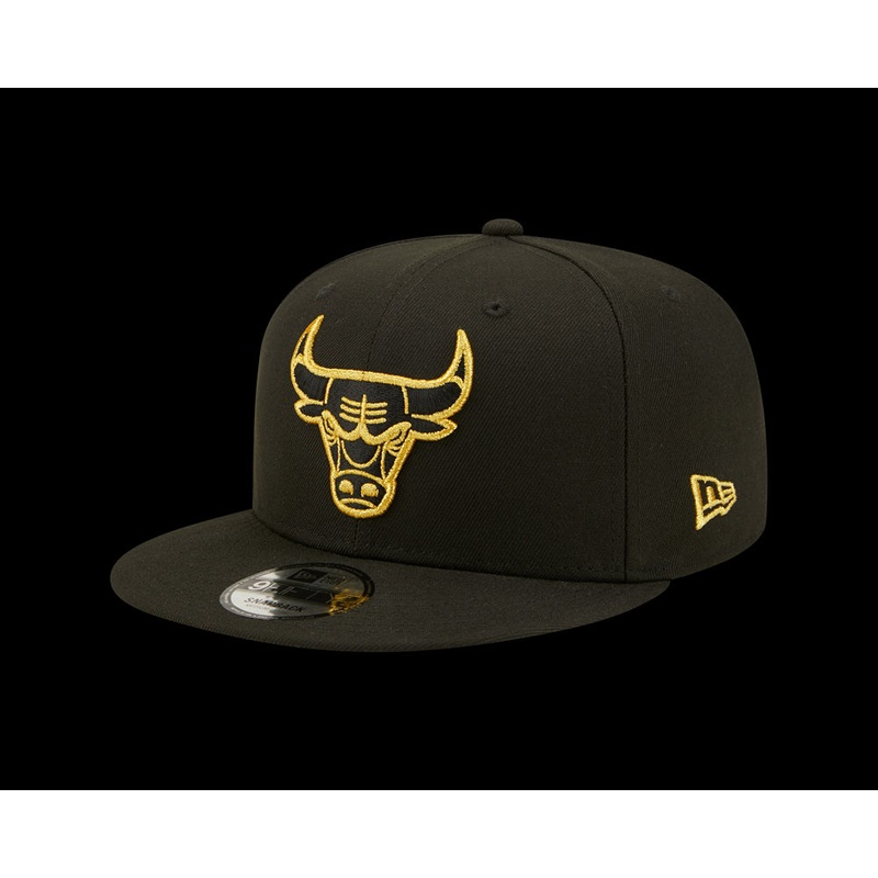 Chicago Bulls 9FIFTY Metallic Logo Black Cap S-M