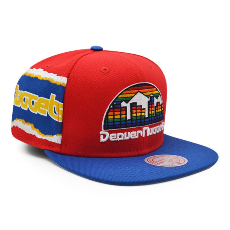 Denver Nuggets Mitchell & Ness JUMBOTRON Snapback Hat – Red/Royal