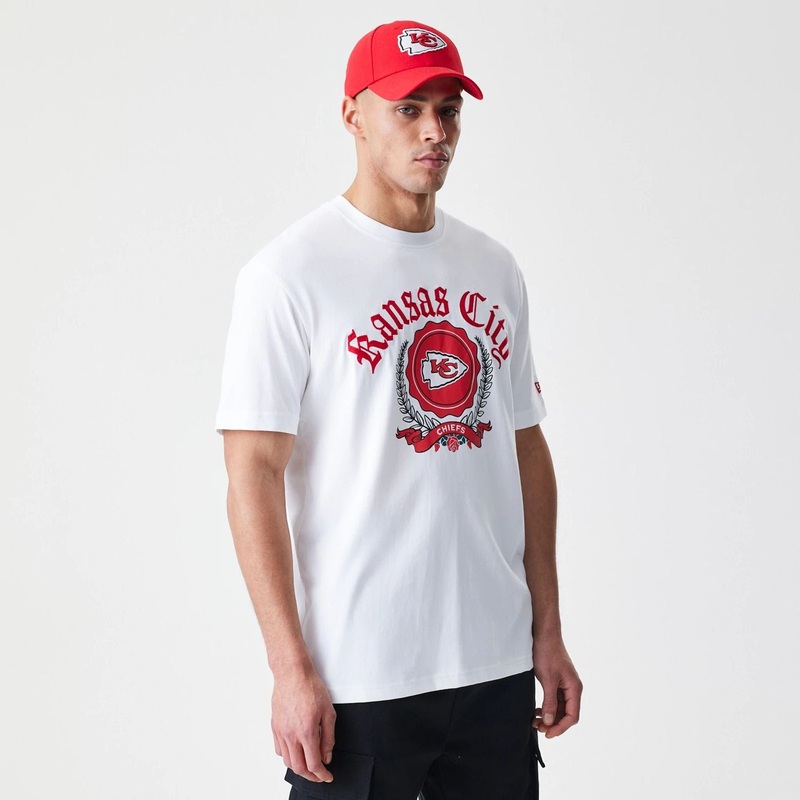 Kansas City Chiefs Throwback Prep White T-Shirt S