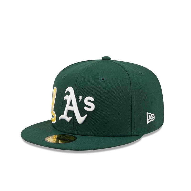 Oakland Athletics 59FIFTY Side Split Green Cap 7
