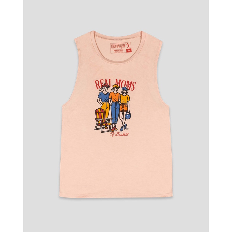 Real Moms Tank (Peach) Small