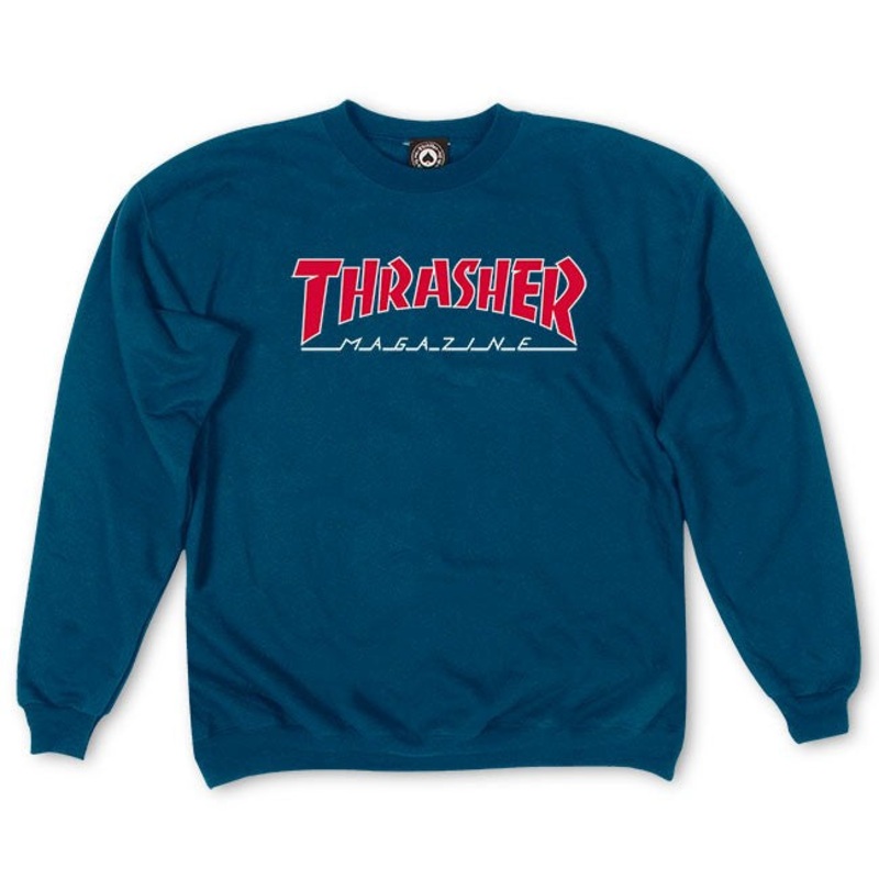 Thrasher Outlined Crewneck (Navy) s
