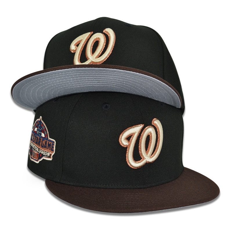 Washington Nationals “THE WITCHER” Exclusive New Era 59Fifty Fitted Hat – Black/Burntwood 6 7/8