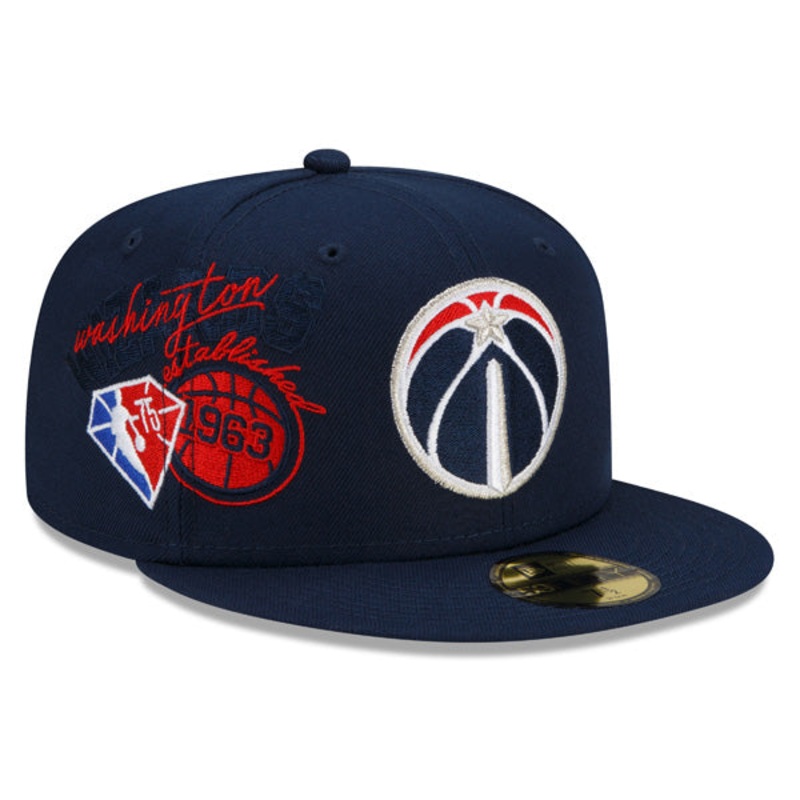 Washington Wizards New Era 2022 BACK HALF NBA 59Fifty Fitted Hat – Navy/Gray Bottom 8 1/8