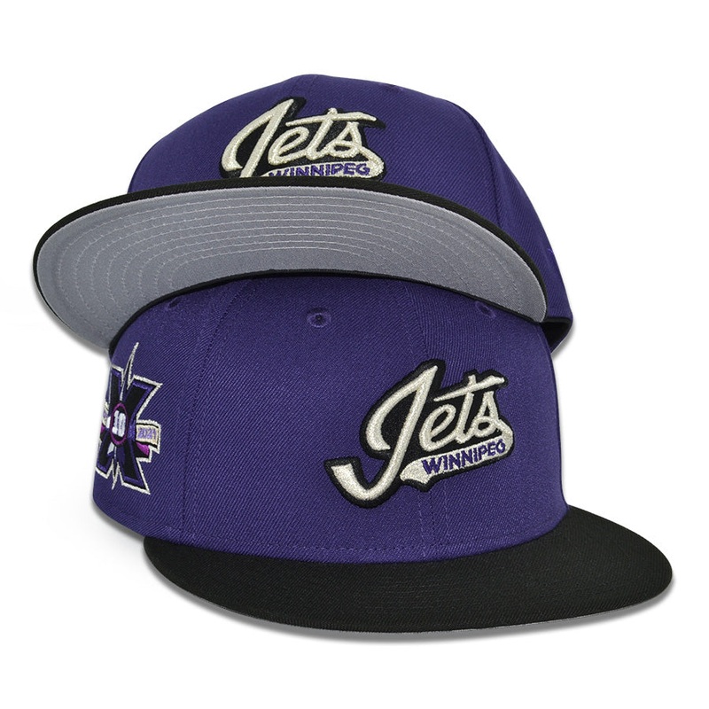 Winnipeg Jets “4 LIFE” Exclusive New Era 59Fifty Fitted Hat – Purple/Black 6 7/8
