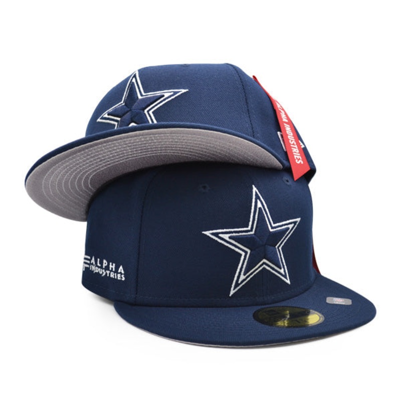 Dallas Cowboys ALPHA INDUSTRIES X Exclusive New Era 59Fifty Fitted NFL Hat -Navy 7