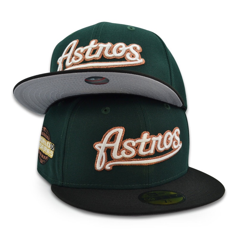 Houston Astros “EVERGREEN” Exclusive New Era 59Fifty Fitted Hat – Dark Green/Black 6 7/8