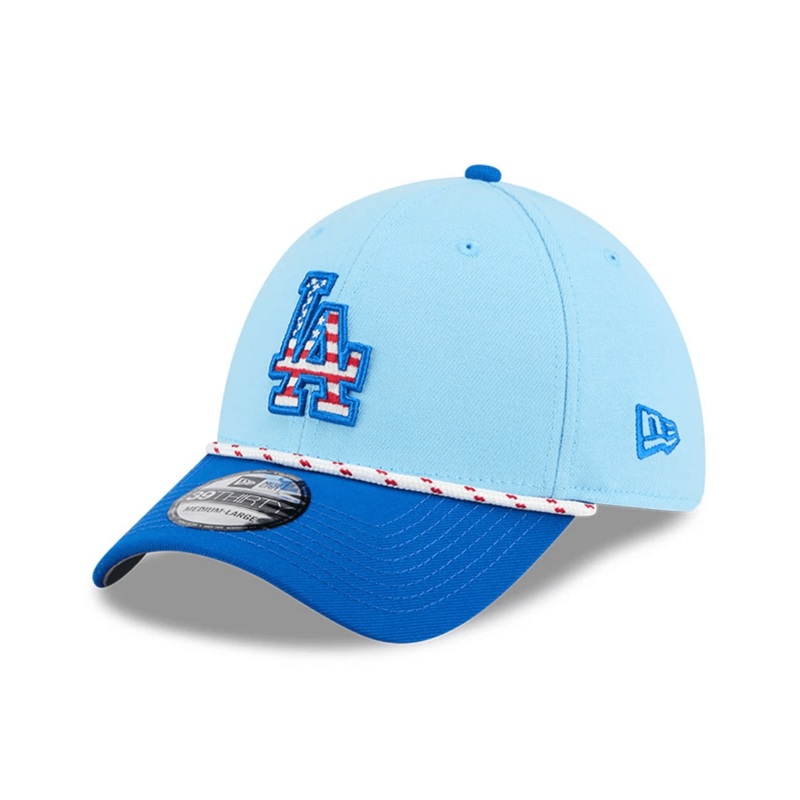 LA Dodgers MLB 4th Of July Blue 39THIRTY Stretch Fit Cap S-M