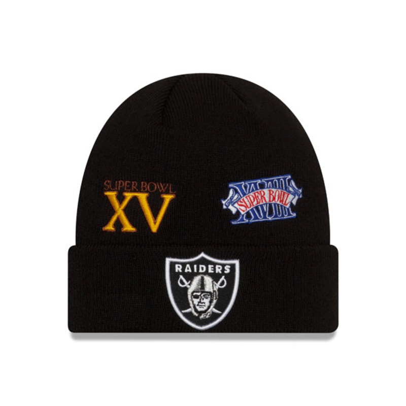 Las Vegas Raiders New Era CHAMPIONS SERIES Cuffed Knit NFL Hat – Black