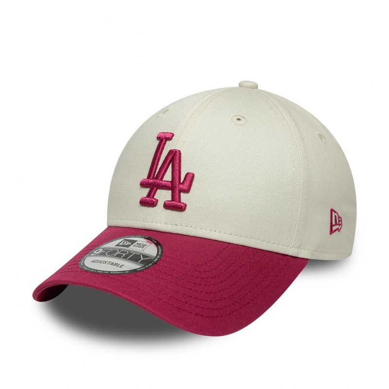 Los Angeles Dodgers 9FORTY  Side Script Ivory/Maroon Cap One Size