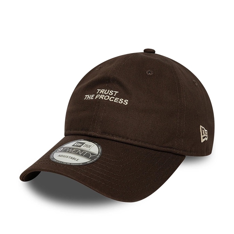 New Era Trust The Process Slogan Dark Brown 9TWENTY Adjustable Cap OSFM