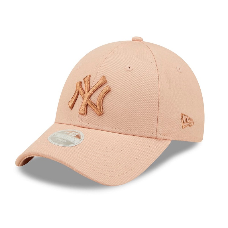 New York Yankees 9FORTY Womens Metallic Logo Pink Cap One Size