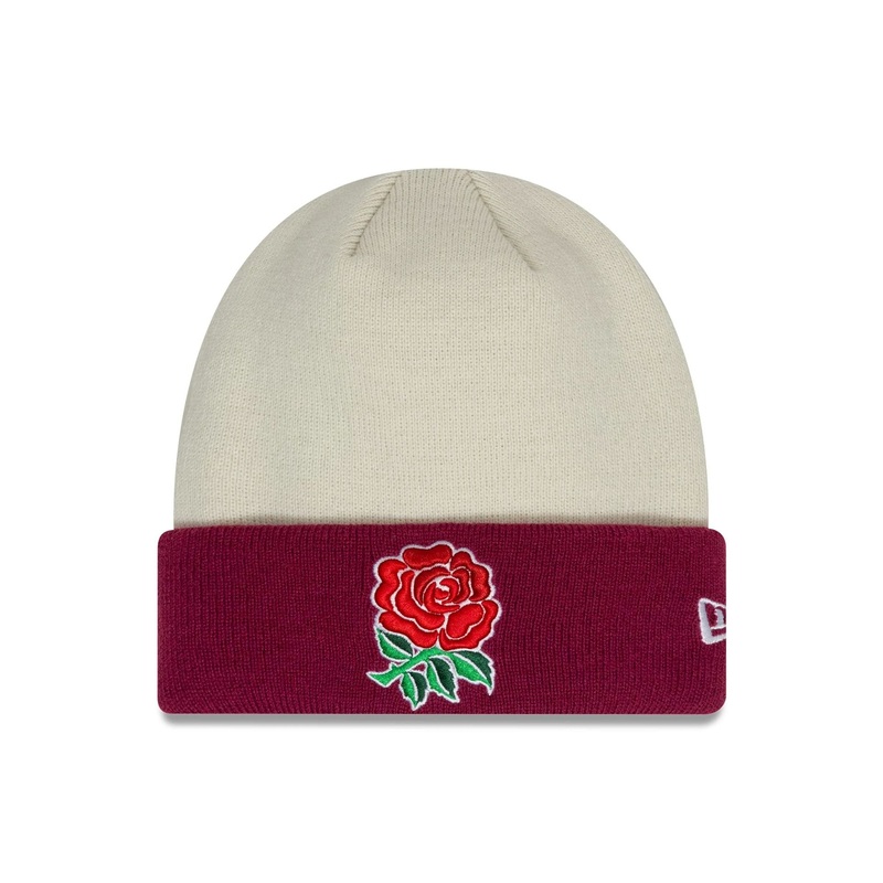 Rugby Football Union Youth Contrast Cream Cuff Knit Beanie Hat Child