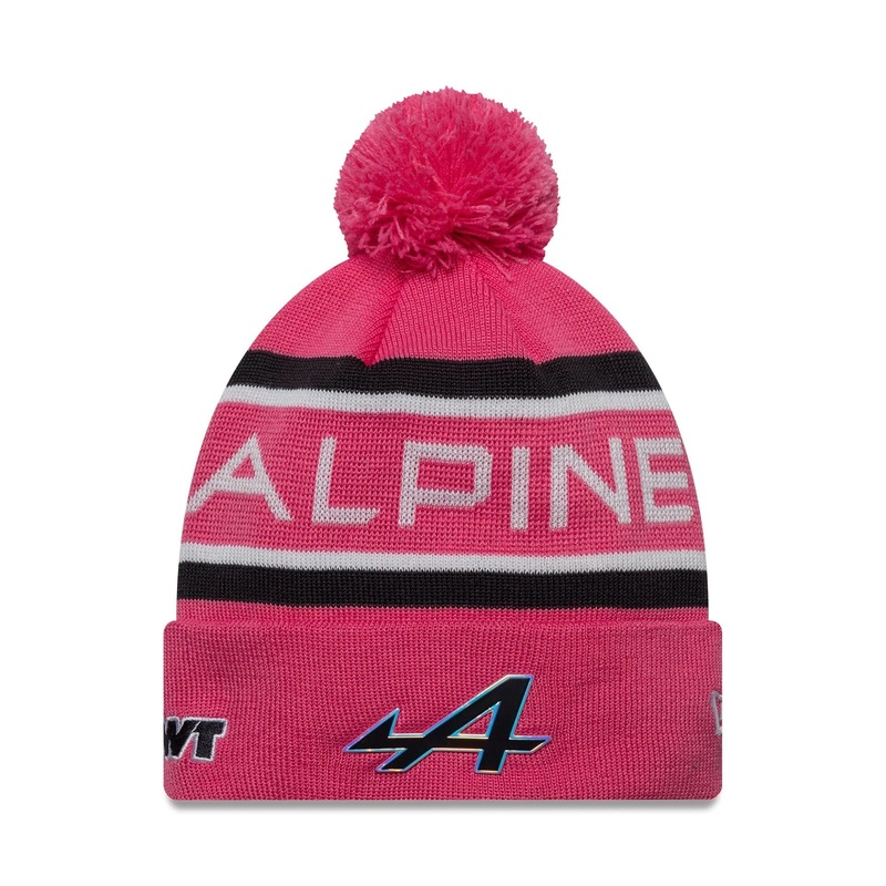 Alpine Racing Youth Replica Team Pink Cuff Knit Beanie Hat Youth