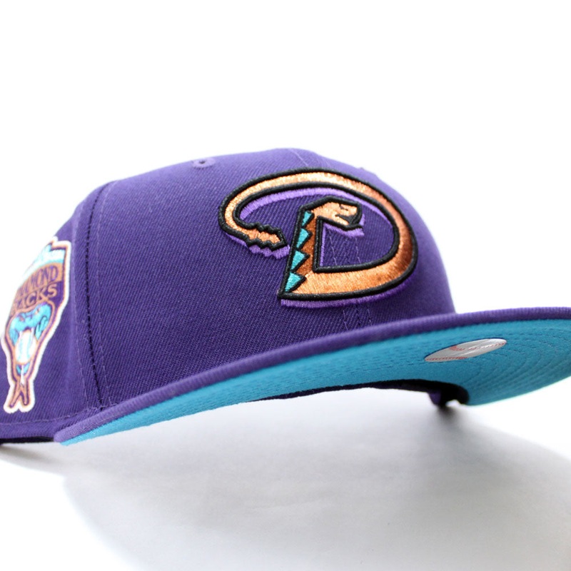 Arizona Diamondbacks 1998 Inaugural Season New Era 59Fifty Fitted Hat (Purple Teal Under Brim) 7