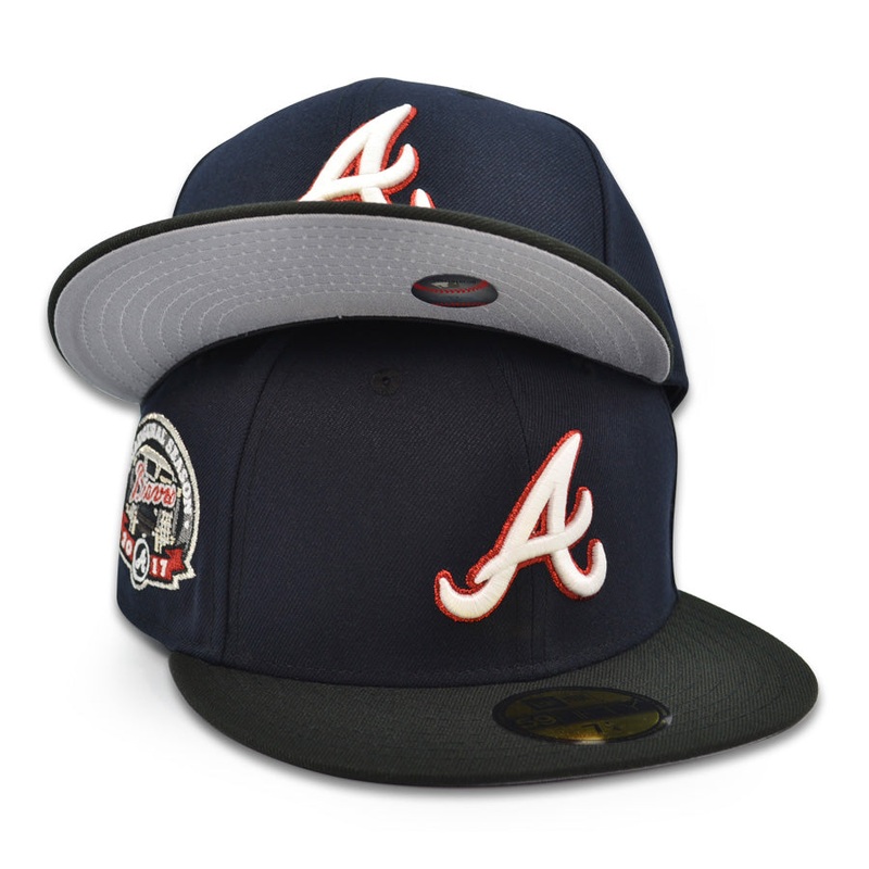 Atlanta Braves “WE DON’T TRUST YOU” Exclusive New Era 59Fifty Fitted Hat – Navy/Black 6 7/8