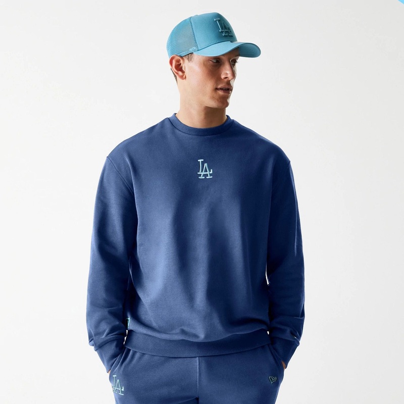 LA Dodgers MLB Midi League Essential Dark Blue Oversized Crew Neck Sweater XS