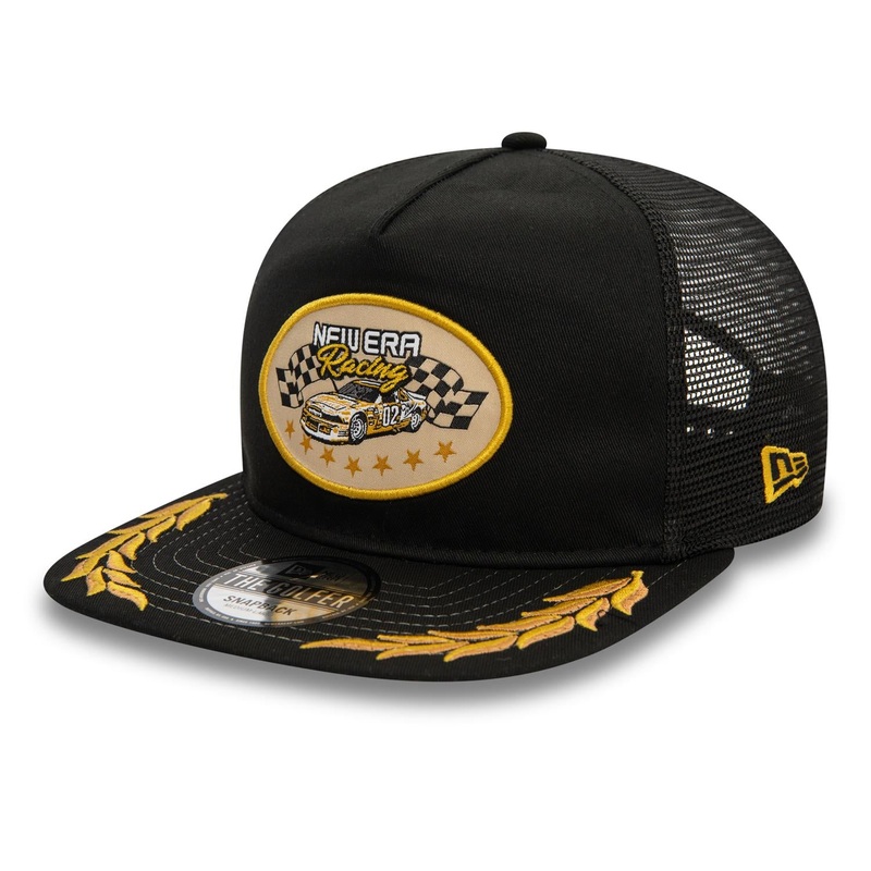 New Era Motorsports Racing Black Golfer Cap S-M