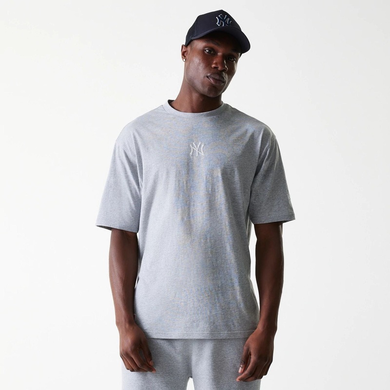 New York Yankees MLB League Essential Grey Oversized T-Shirt XS