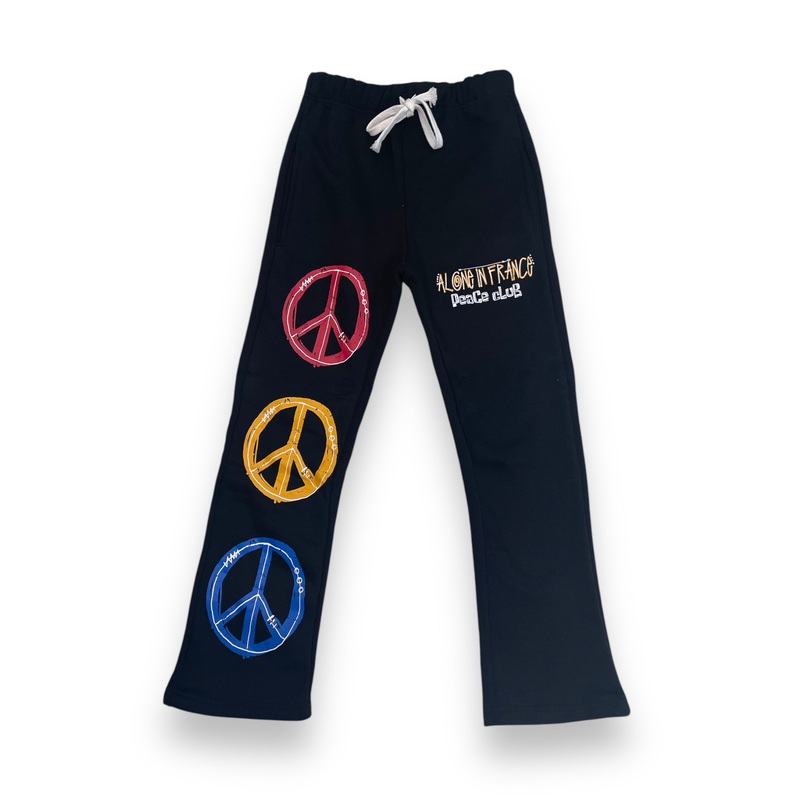 ALONE IN FRANCE PEACE N LOVE (BLACK) JOGGER S