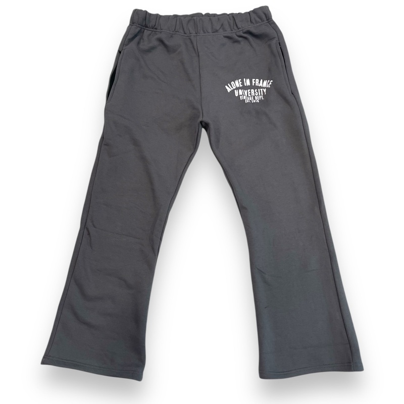 ALONE IN FRANCE UNIVERSITY FLARE (SMK GREY) JOGGER S
