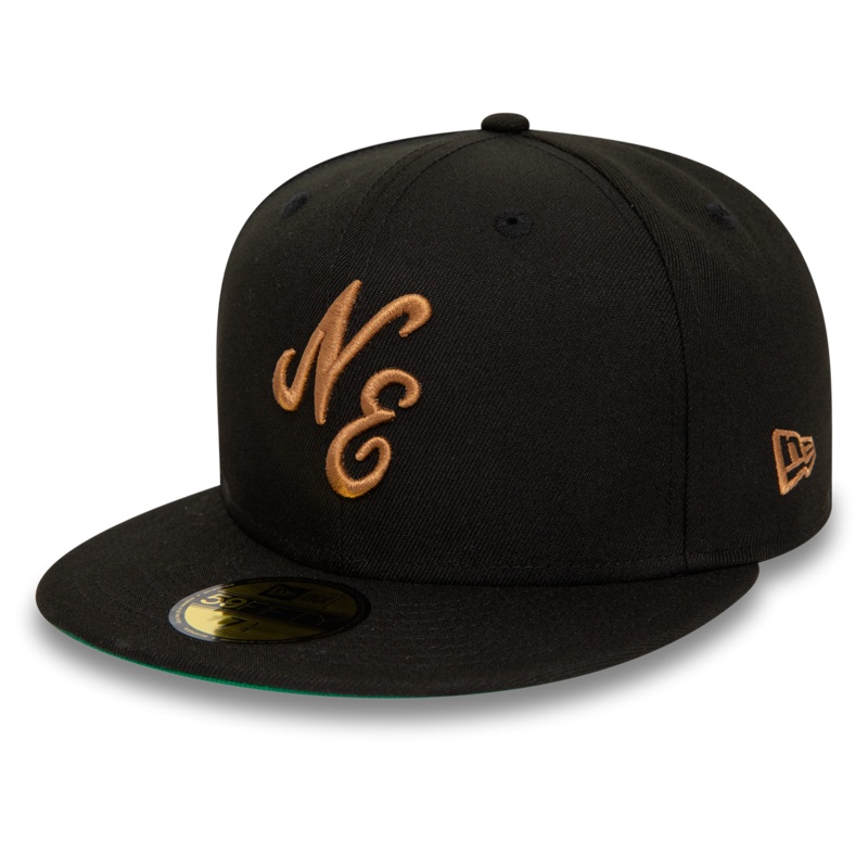 New Era 59FIFTY Script Black Cap 6-7/8