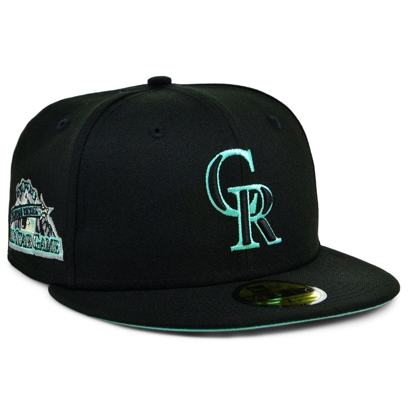 New Era x Lids HD Colorado Rockies Black/Mint 2022 59FIFTY Fitted Cap