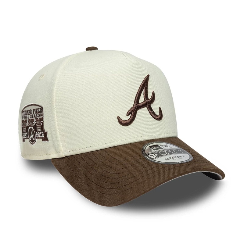 Atlanta Braves MLB Cream 9FORTY A-Frame Adjustable Cap OSFA