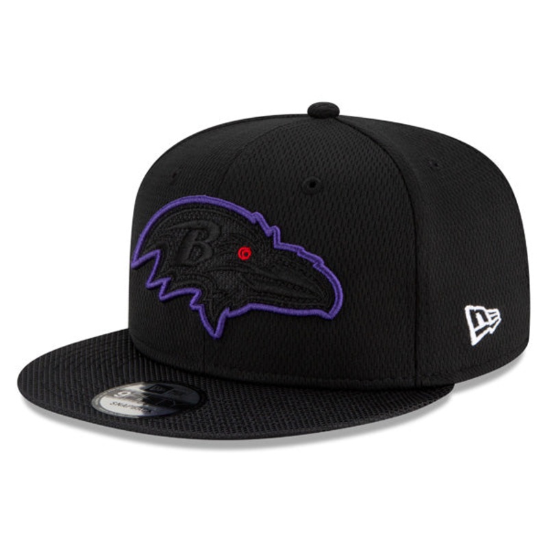 Baltimore Ravens New Era 2021 NFL Sideline Road 9FIFTY Snapback Hat – Black/Purple