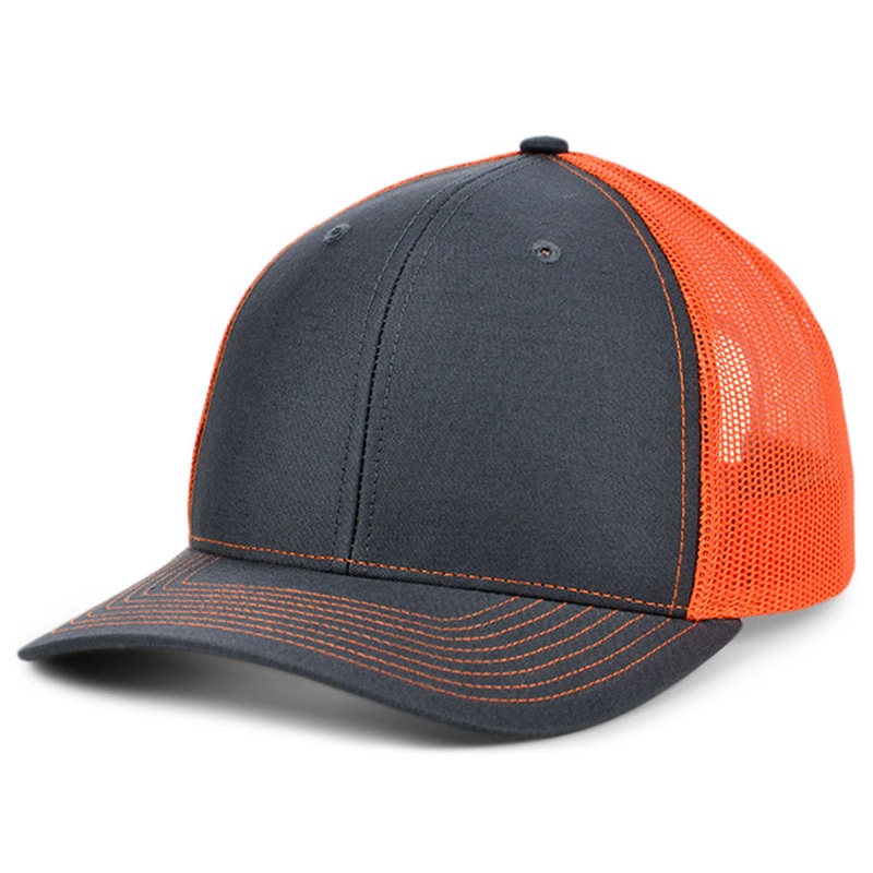 Richardson 112 Trucker – Charcoal/Orange Adjustable
