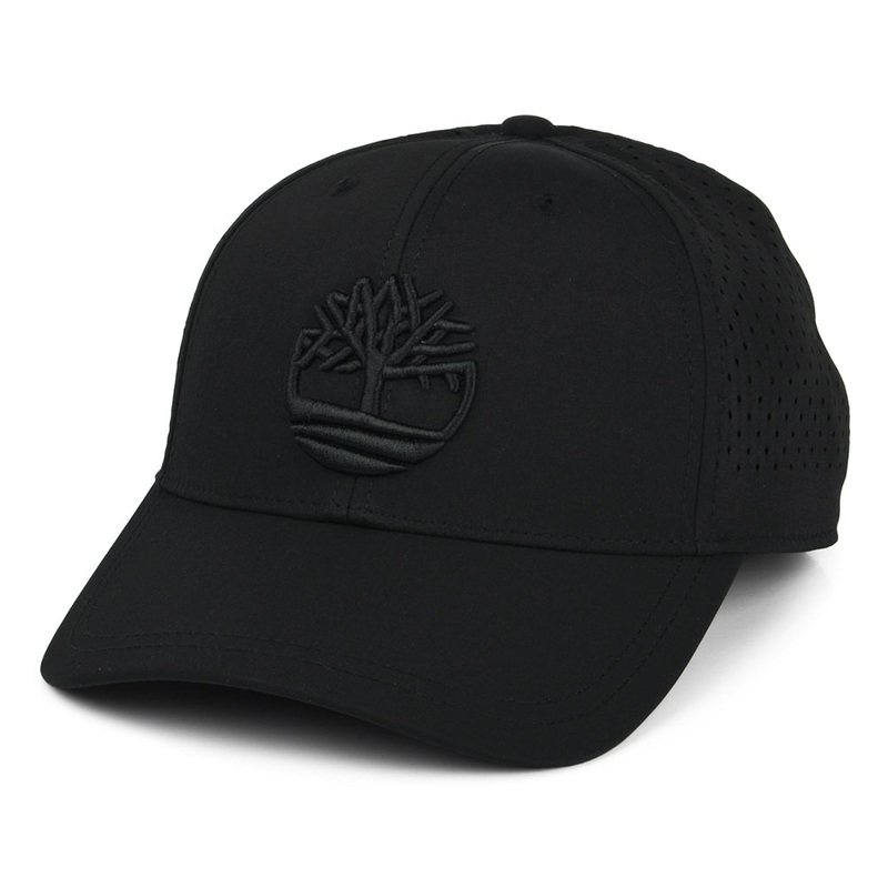 Timberland Hats Technical Laser Cut Baseball Cap – Black Adjustable