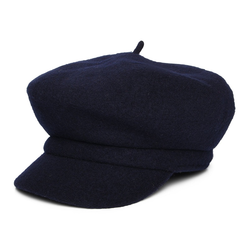 Whiteley Hats Vanessa Wool Baker Boy Cap – Navy Blue 1-Size