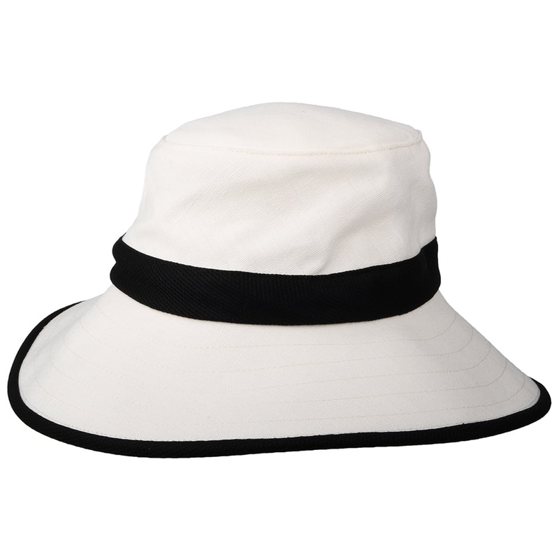 Tilley Hats Adrienne Hemp Packable Sun Hat – Black-White S