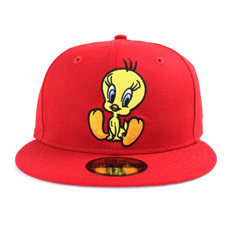 Tweety Bird New Era 59Fifty Fitted Hat (Red Yellow Gray Under Brim) 7
