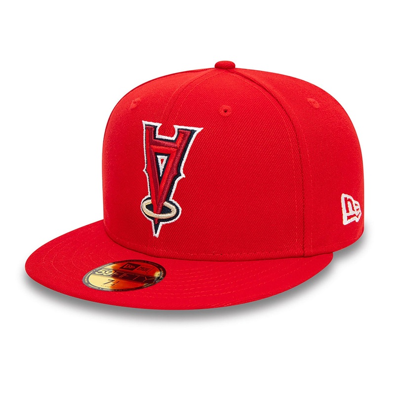 Anaheim Angels Upside Down Red 59FIFTY Fitted Cap 6-7/8