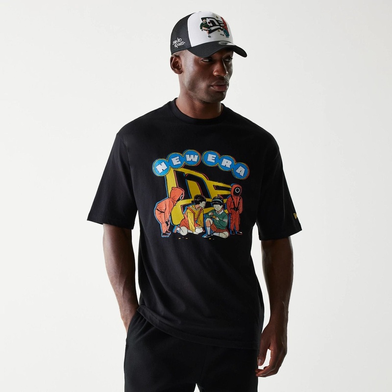 Netflix Squid Game Black Oversized T-Shirt XS