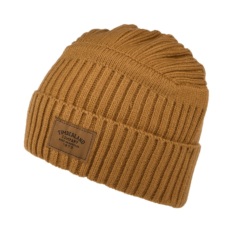 Timberland Hats Gulf Beach Ribbed Beanie Hat – Wheat 1-Size