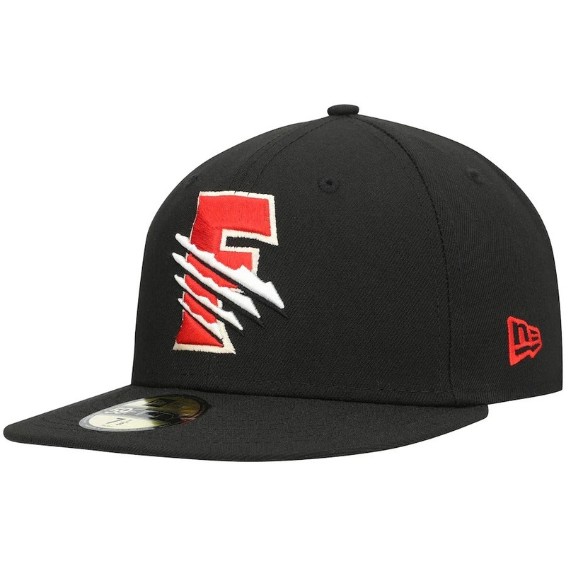 New Era Fresno Grizzlies Black Authentic Collection Road 59FIFTY Fitted Hat