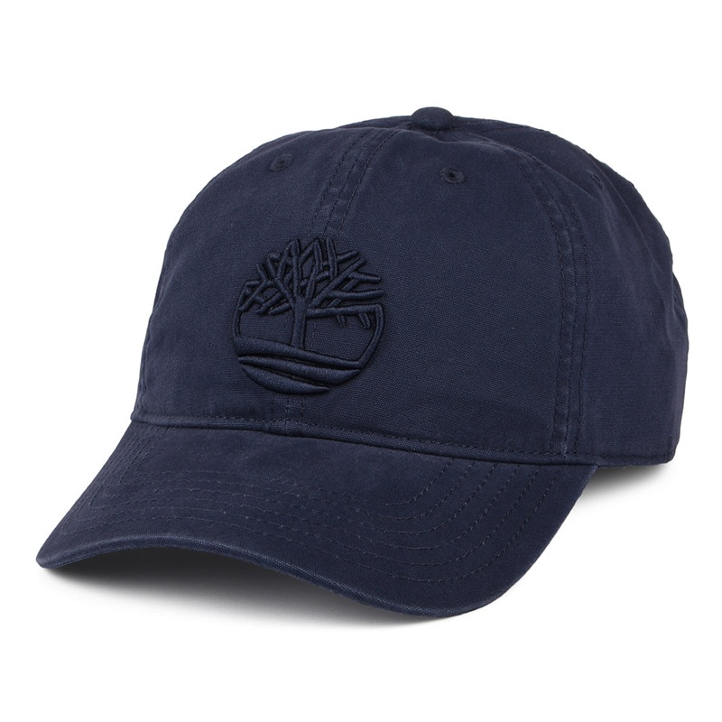 Timberland Hats Soundview Cotton Canvas Baseball Cap – Navy Blue Adjustable
