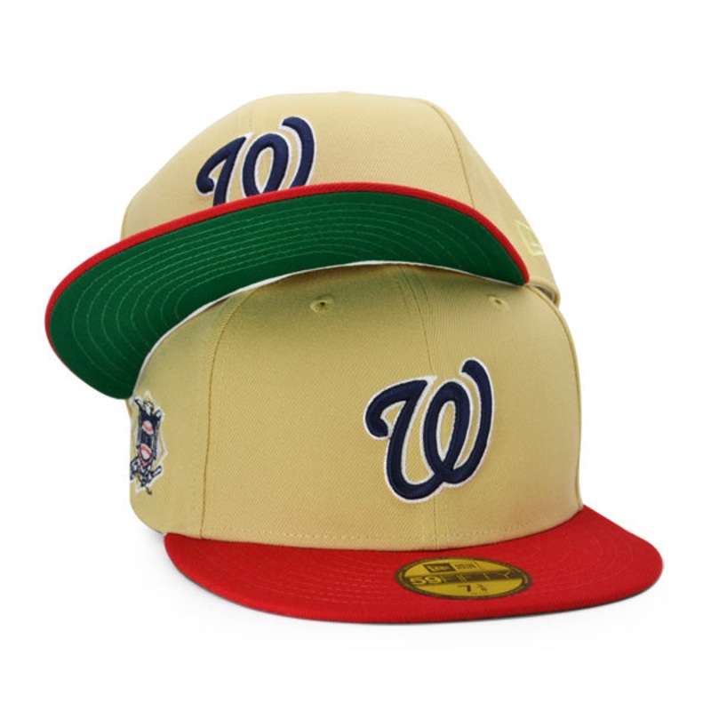 Washington Nationals NATIONAL LEAGUE CONFERENCE Exclusive New Era 59Fifty Fitted Hat  – Vegas Gold/Red 7