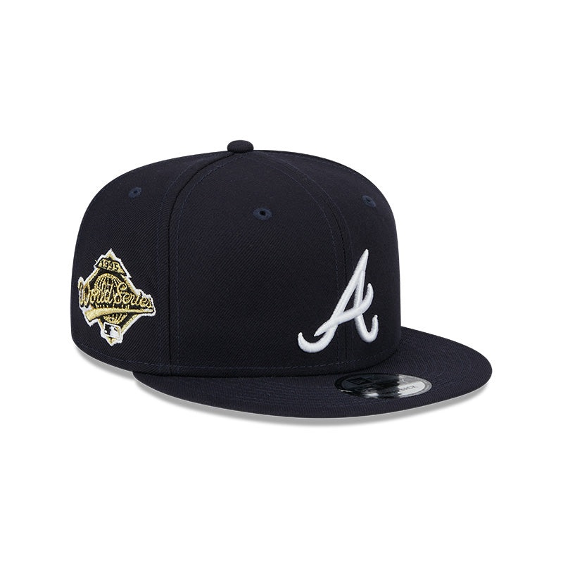 Atlanta Braves Exclusive New Era 1995 World Series PATCH-UP Snapback Hat – Navy