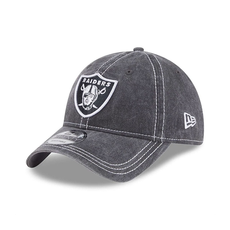 Las Vegas Raiders Washed Contrast Black 9TWENTY Adjustable Cap OSFM