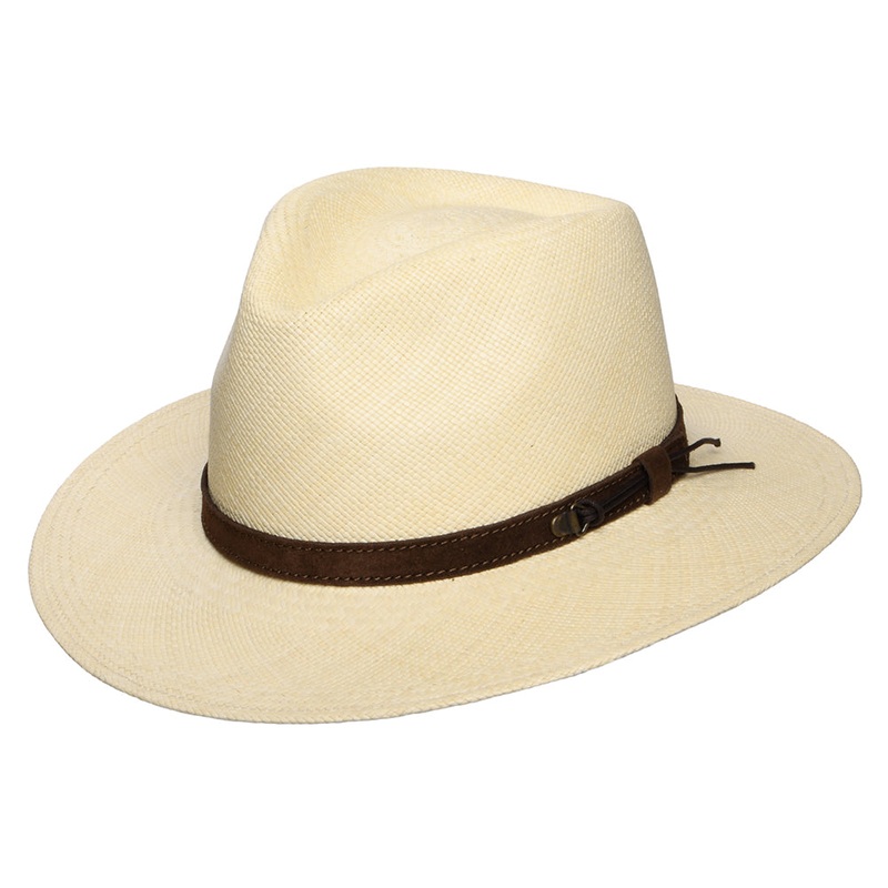 Whiteley Hats Cheltenham Panama Safari Fedora Hat – Natural S