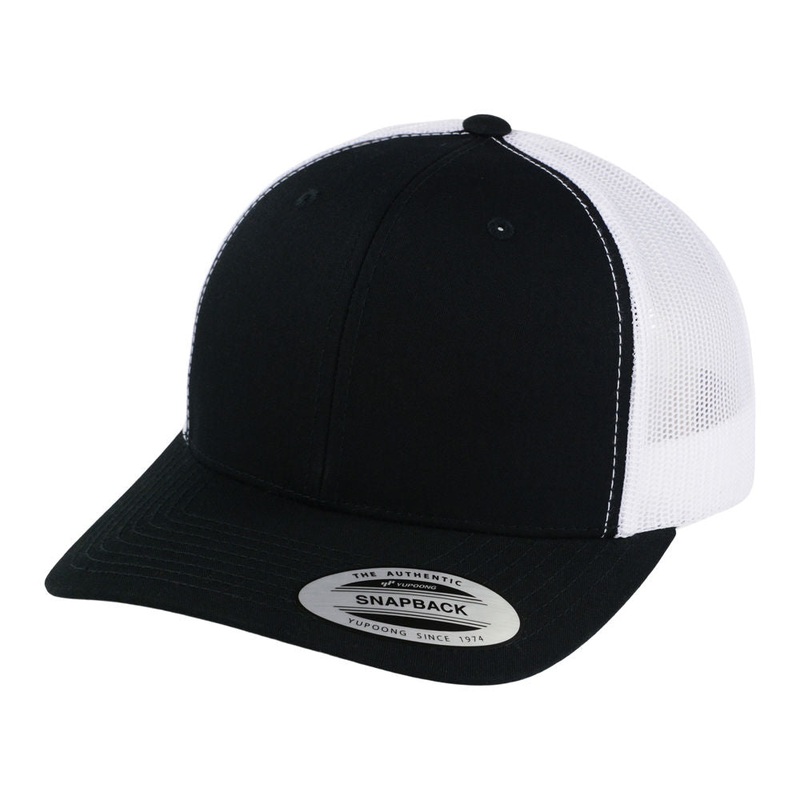 YP Classics Retro 2-Tone Trucker – Black/White Adjustable