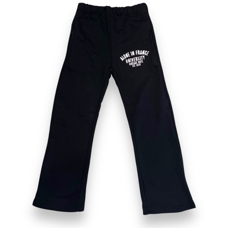 ALONE IN FRANCE UNIVERSITY FLARE (BLACK) JOGGER S