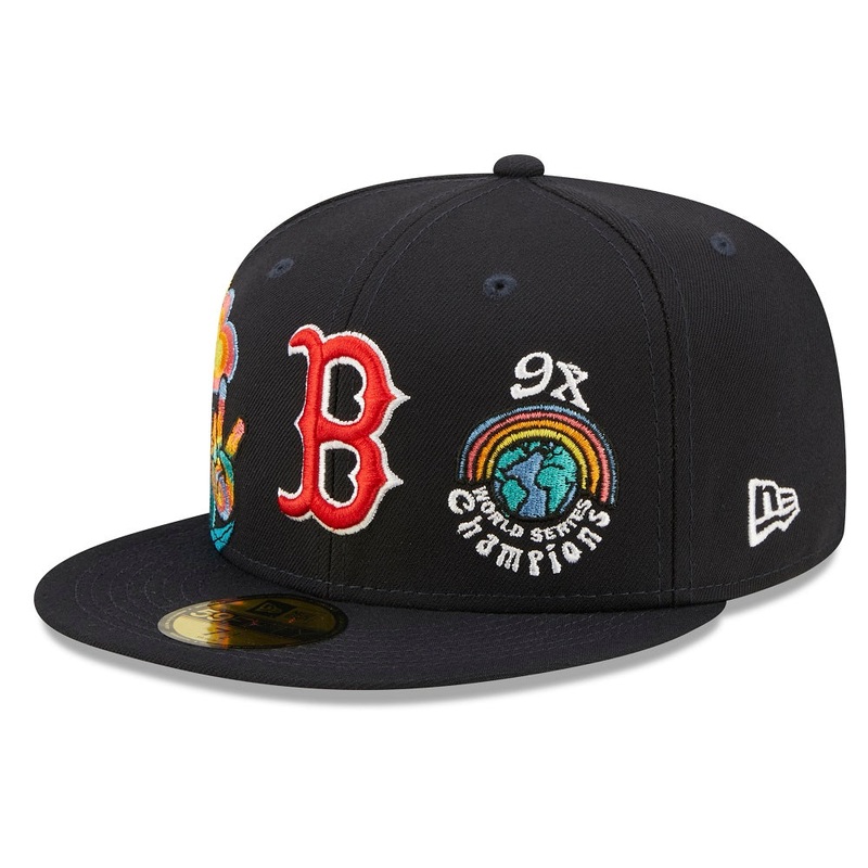 Boston Red Sox 59FIFTY Groovy Navy Cap 7