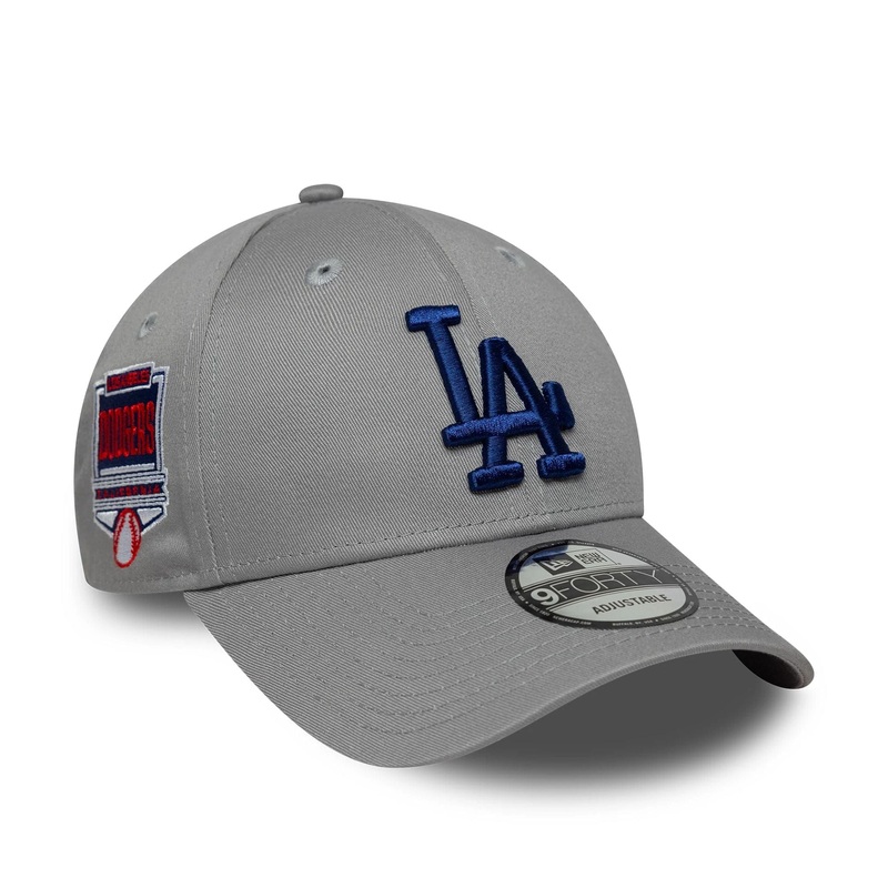 LA Dodgers MLB Side Patch Grey 9FORTY Adjustable Cap OSFM