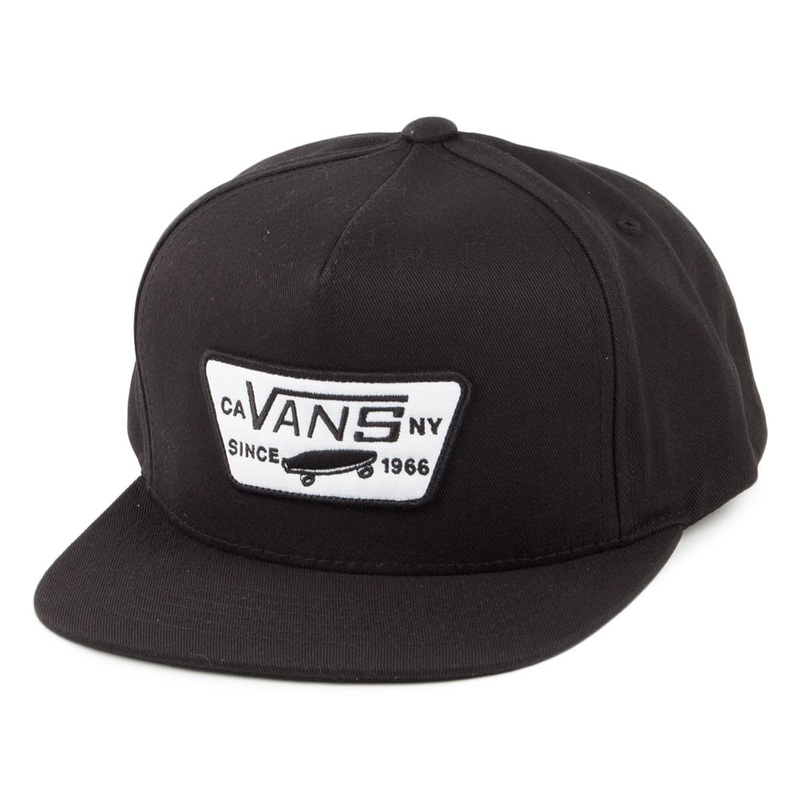 Vans Hats Full Patch Snapback Cap – Black Adjustable