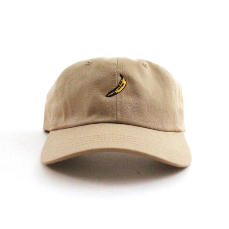 Platano Unconstructed Baseball Adjustable Dad Hat (Khaki) One Size